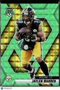 Jaylen Warren 2025 Mosaic Green Fluorescent 9/10 Pittsburgh Steelers