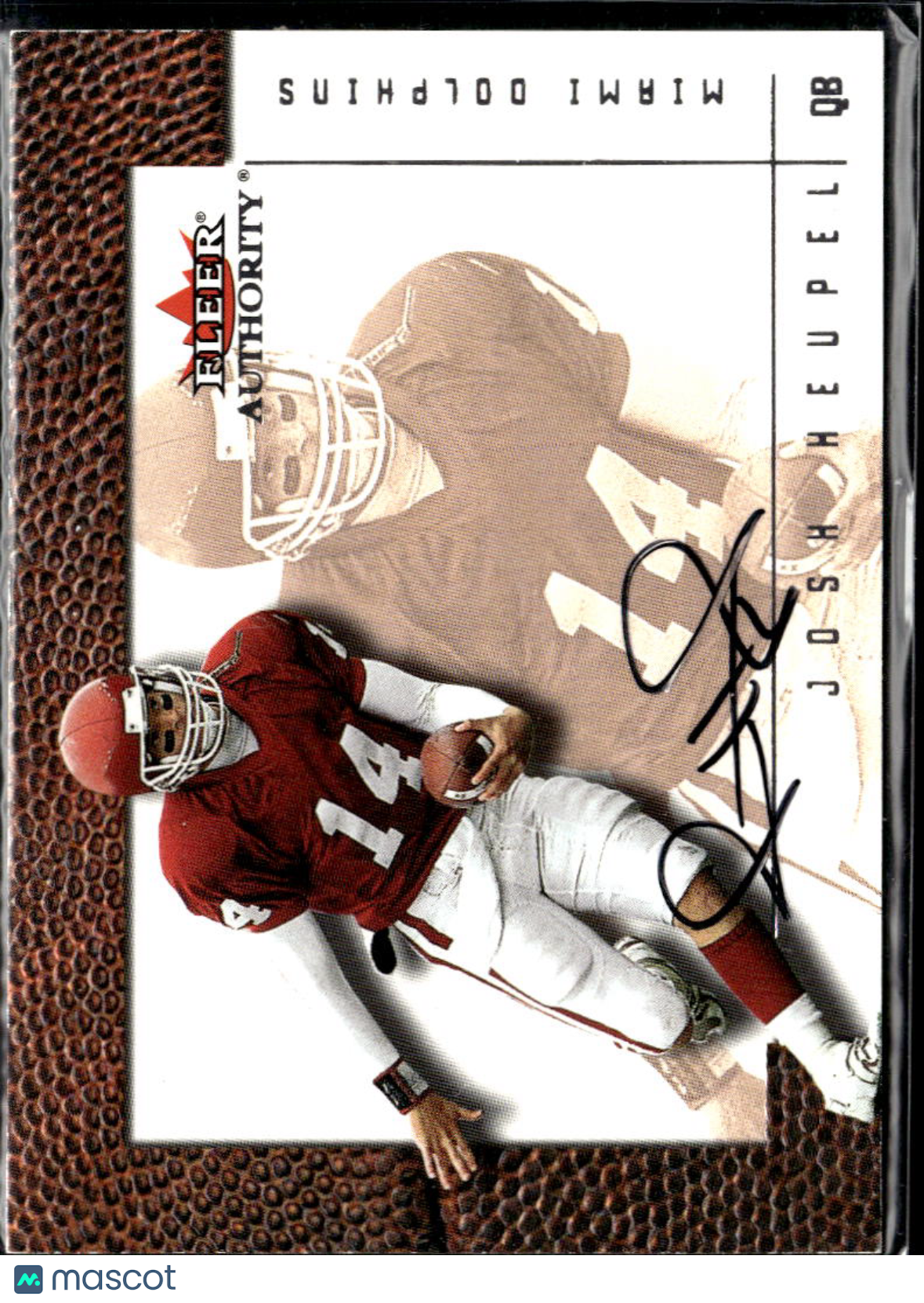 Josh Heupel 2001 Fleer Authority Auto Autograph RC Oklahoma Sooners Dolphins