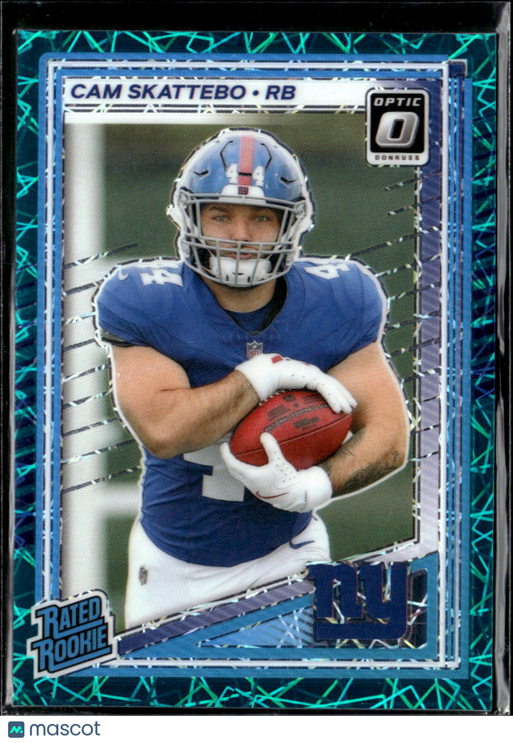 Cam Skattebo 2025 Optic Rated Rookie Teal Velocity RC New York Giants