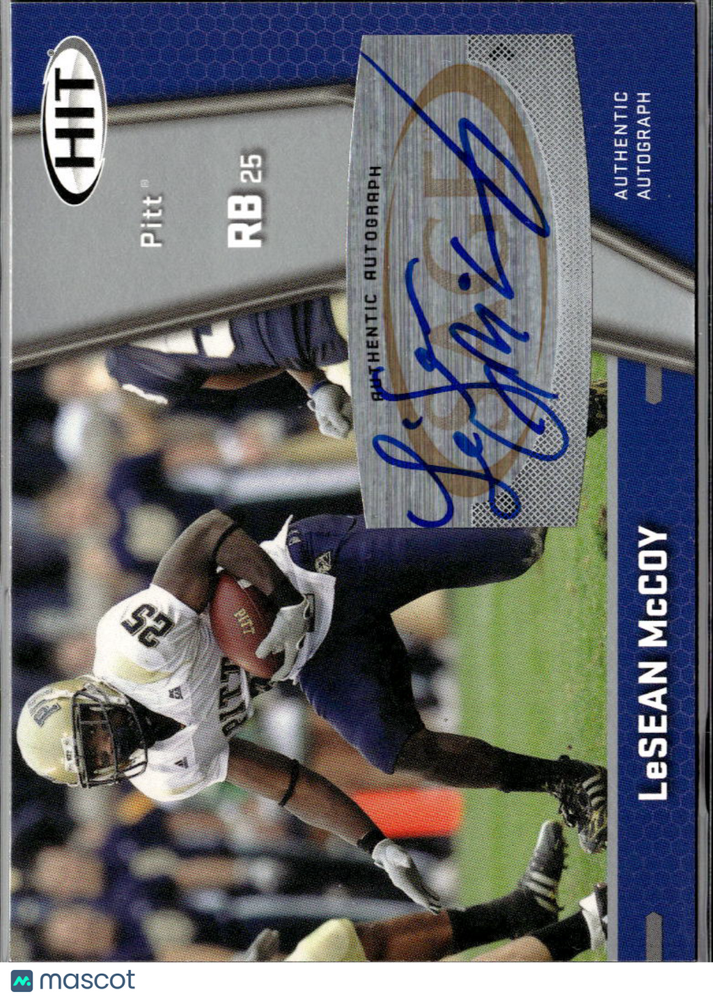 LeSean McCoy 2009 SAGE HIT Auto Autograph Rookie RC Pitt Panthers Eagles