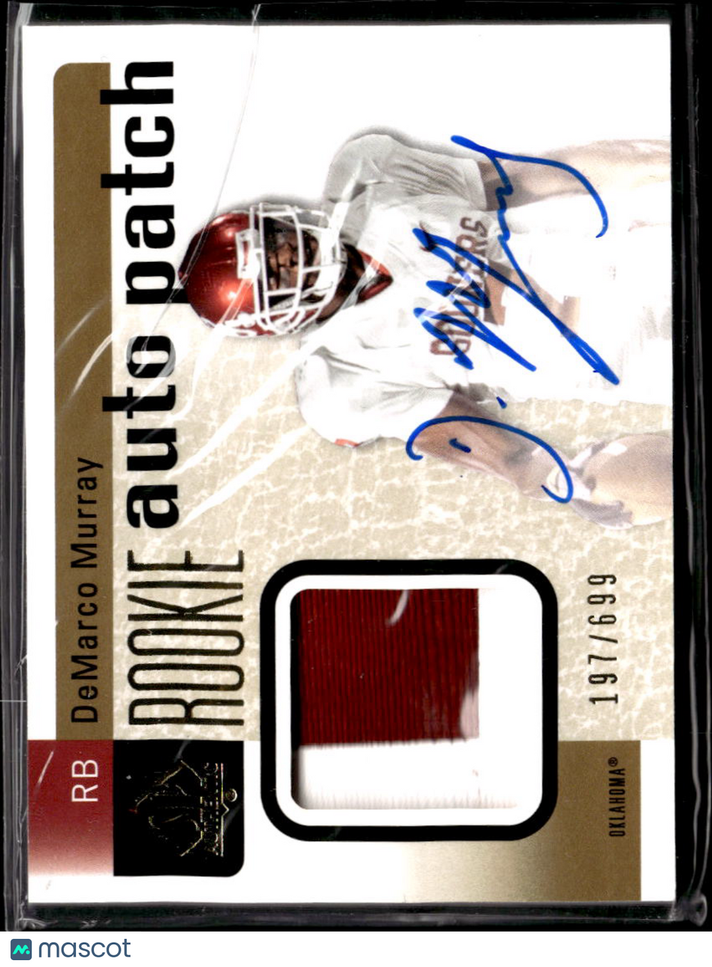 DeMarco Murray 2011 Upper Deck SP Authentic Auto Autograph Patch /699 OU Sooners