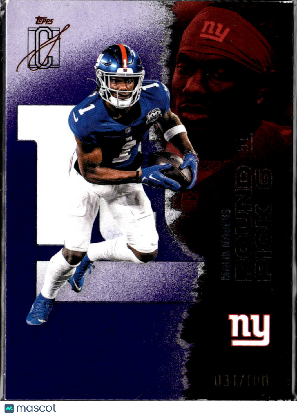 Malik Nabers 2025 Topps Signature Class Purple 31/100 New York Giants
