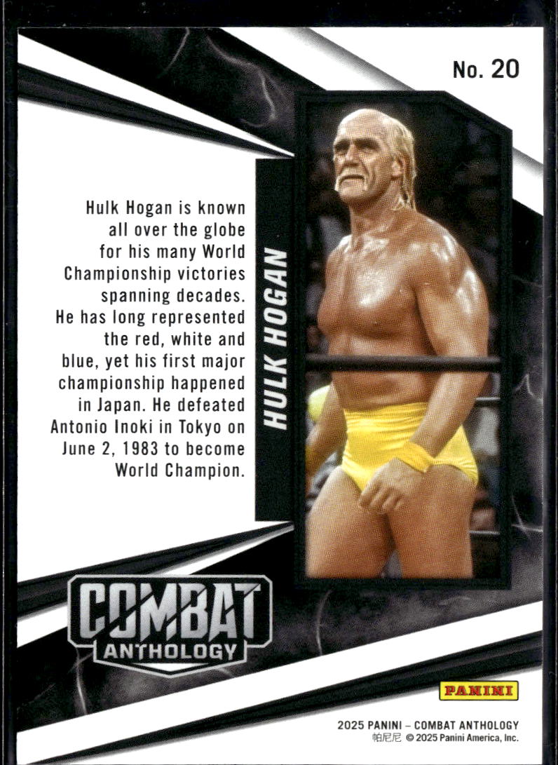 Hulk Hogan 2025 Panini Combat Anthology Red 106/199 WWE