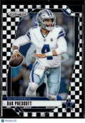 Dak Prescott 2024 Prizm White Black Checkerboard SSP SHORTPRINT Dallas Cowboys