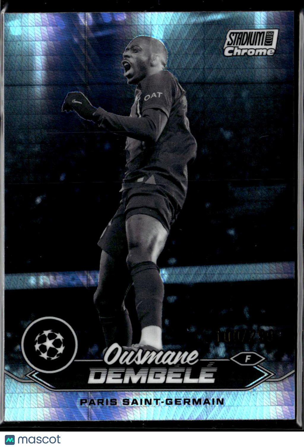 Ousmane Dembele 2024 Stadium Club Chrome Black & White /299 Paris Saint-Germain