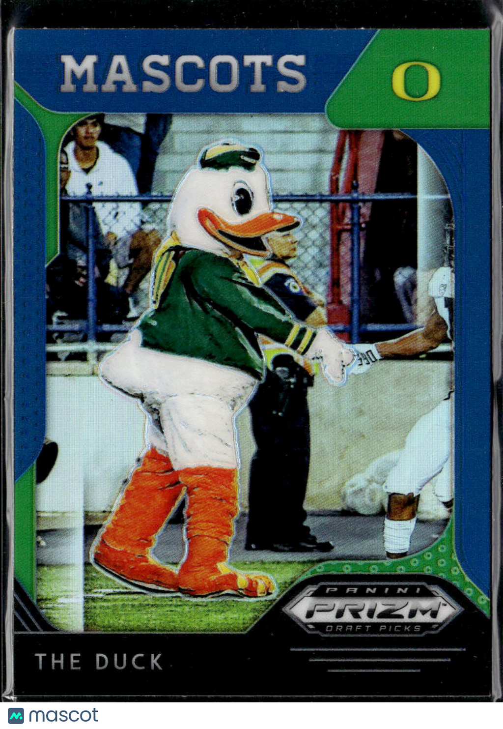 The Duck 2019 Panini Prizm Draft Picks Blue Prizm Mascots Oregon Ducks