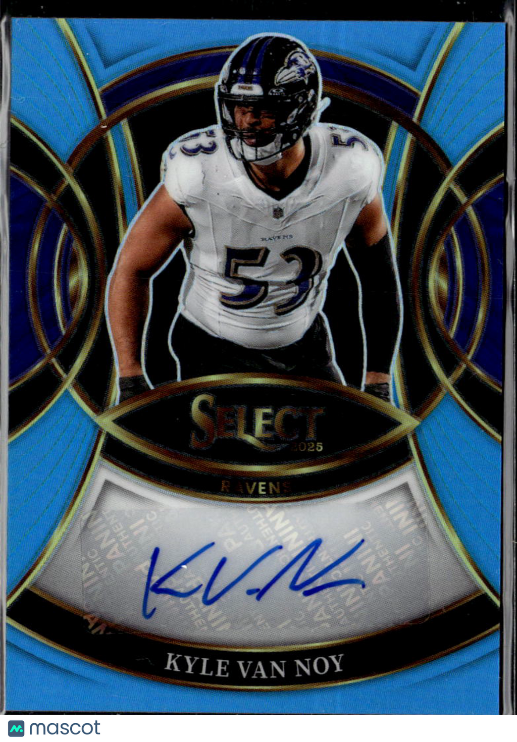 Kyle Van Noy 2025 Select Auto Autograph Blue 14/49 Baltimore Ravens