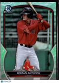 Roman Anthony 2023 Bowman Chrome Green Lunar Glow Refractor Boston Red Sox