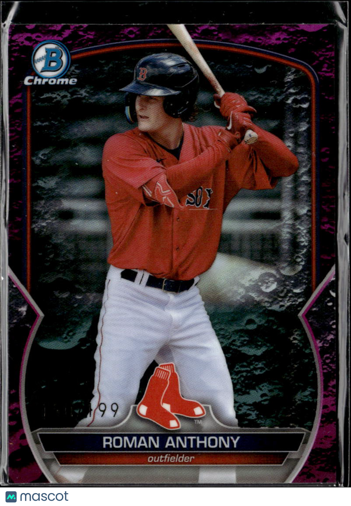 Roman Anthony 2023 Bowman Chrome Fuchsia Lunar Refractor 150/199 Boston Red Sox
