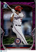 James Wood 2023 Bowman Chrome Lunar Glow Refractor Washington Nationals 46/199