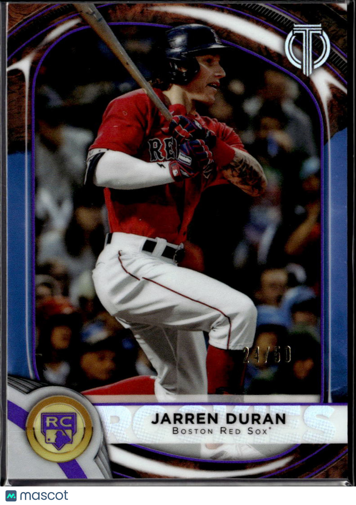 Jarren Duran 2022 Topps Tribute Blue Rookie RC 24/50 Boston Red Sox