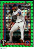 Kumar Rocker 2025 Topps Chrome RC Green X-Fractor Texas Rangers