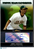 Eric Chavez 2008 Topps Team Favorites Finest Auto /190 Oakland Athletics