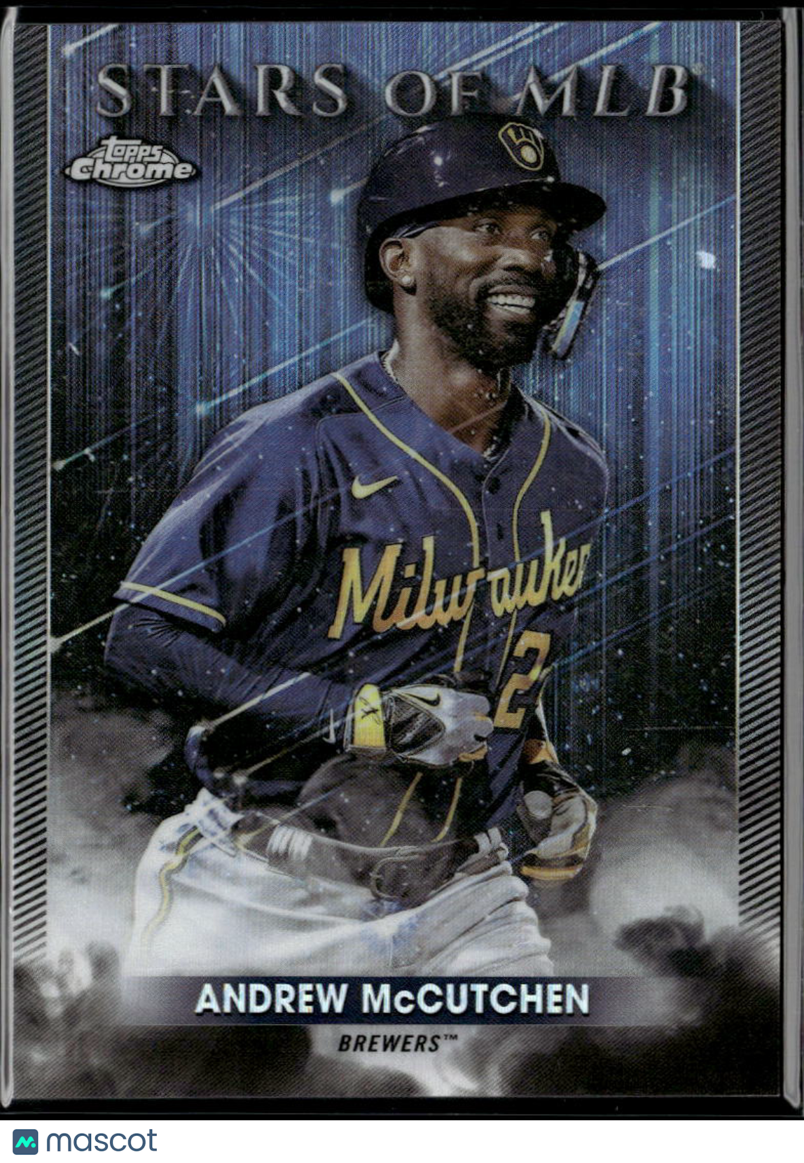 Andrew McCutchen 2022 Topps Chrome Stars of MLB Black 24/25 Milwaukee Brewers