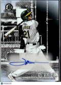 Leo De Vries 2025 Bowman Chrome Auto Autograph 75/250 Oakland Athletics