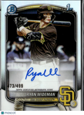 Ryan Wideman 2025 Bowman Chrome 1st Auto Autograph RC 473/499 San Diego Padres