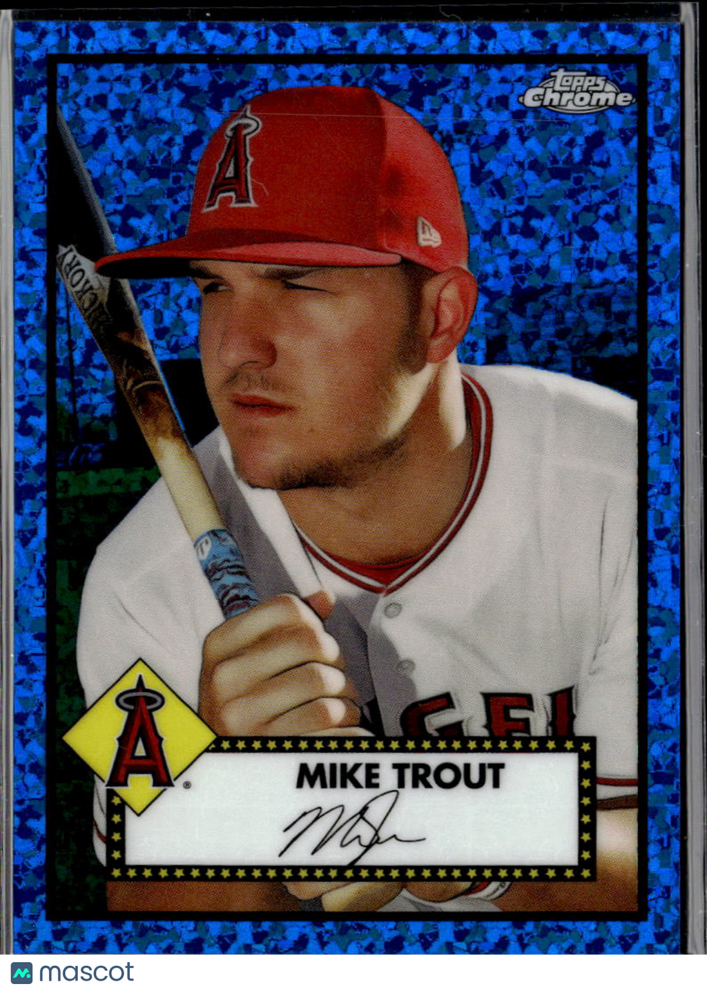 Mike Trout 2021 Topps Chrome Blue Diamond Refractor Los Angeles Angels 119/199
