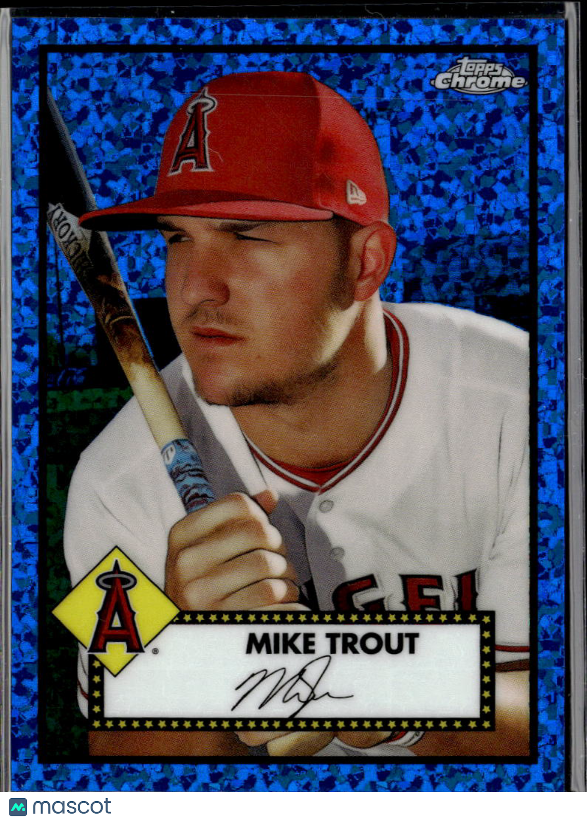 Mike Trout 2021 Topps Chrome Blue Diamond Refractor Los Angeles Angels 119/199