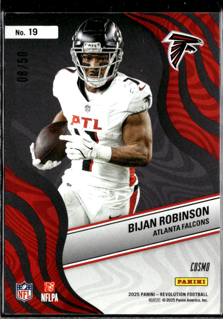 Bijan Robinson 2025 Revolution Red Cosmo 8/50 Atlanta Falcons