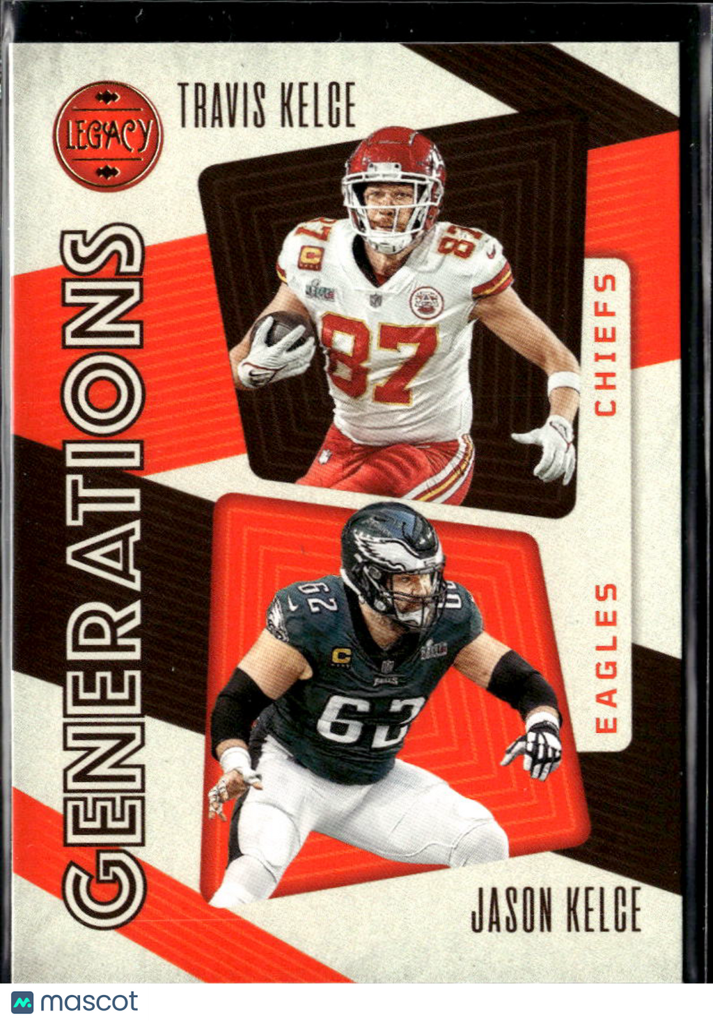 Travis Kelce / Jason Kelce 2023 Legacy Generations Insert Eagles Chiefs