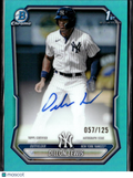 Dillon Lewis 2026 Bowman Chrome 1st Auto Autograph RC 57/125 New York Yankees