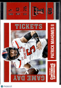 Patrick Mahomes II 2017 Contenders Draft Picks Rookie RC Texas Tech KC Chiefs