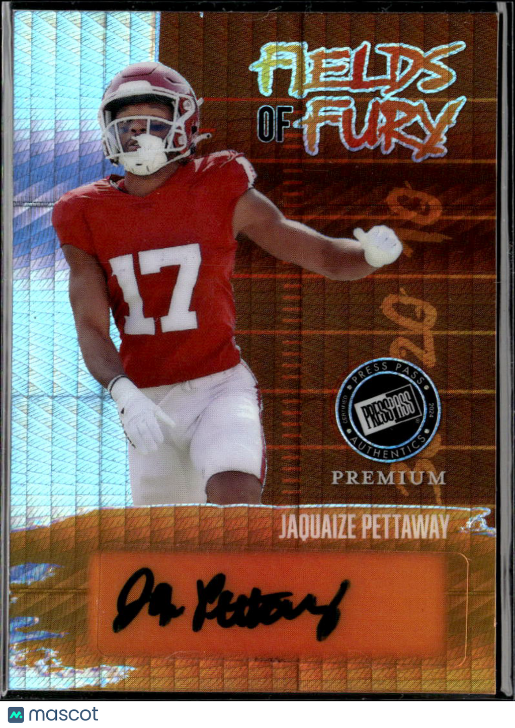 Jaquaize Pettaway 2024 Press Pass Auto Autograph JERSEY NUMBER 17/25 Sooners