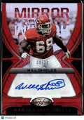 Will Shields 2021 Certified Mirror Red Auto Autograph 9/30 Kansas City Chiefs