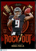 Michael Penix Jr. 2024 Absolute RED Rock Out Rookie RC 54/150 Atlanta Falcons