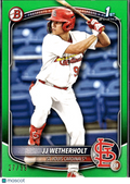 JJ Wetherholt 2025 Bowman 1st Lime Green Rookie RC 27/99 St. Louis Cardinals