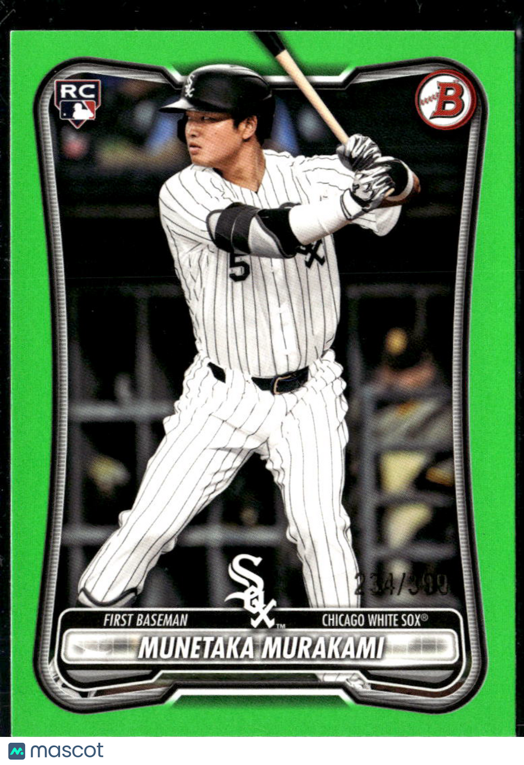 Munetaka Murakami 2026 Bowman Lime Green Rookie RC 234/399 Chicago White Sox