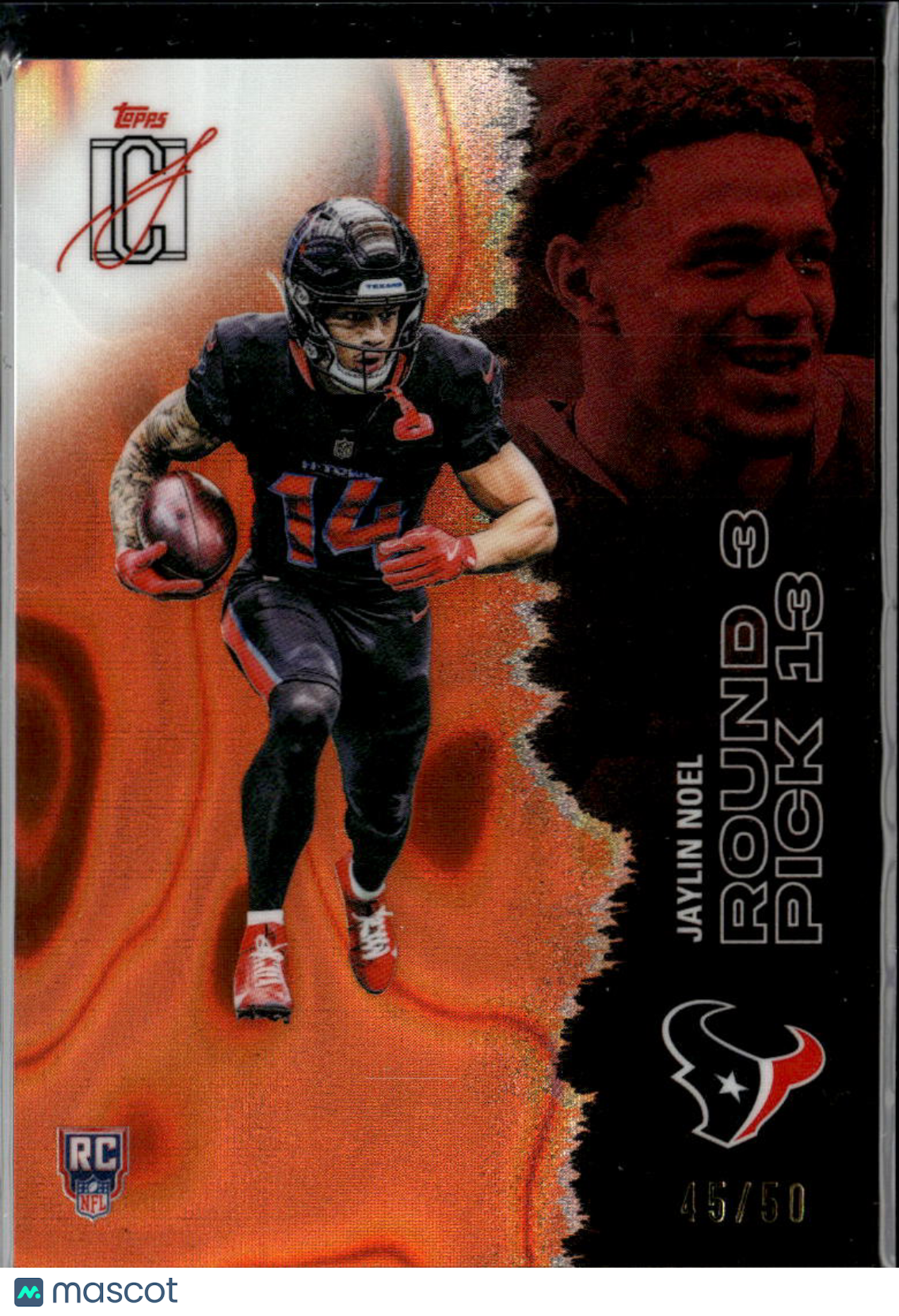 Jaylin Noel 2025 Topps Signature Class RC /50 Houston Texans