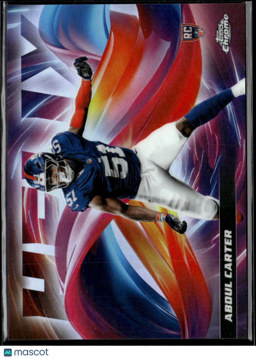 Abdul Carter 2025 Topps Chrome Helix RC SSP CASE HIT New York Giants