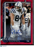 Tyler Warren 2025 Topps Chrome Pink Auto Autograph RC 269/399 Indianapolis Colts