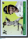 Jacob Wilson 2025 Topps Chrome Platinum Image Variation SSP RC Oakland Athletics