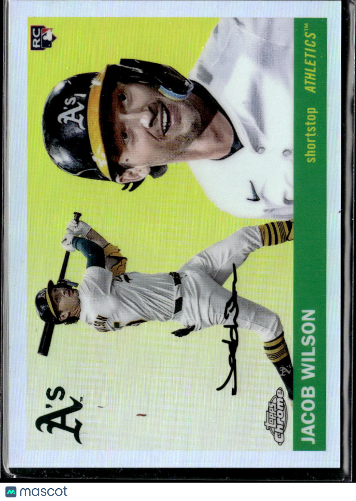 Jacob Wilson 2025 Topps Chrome Platinum Image Variation SSP RC Oakland Athletics
