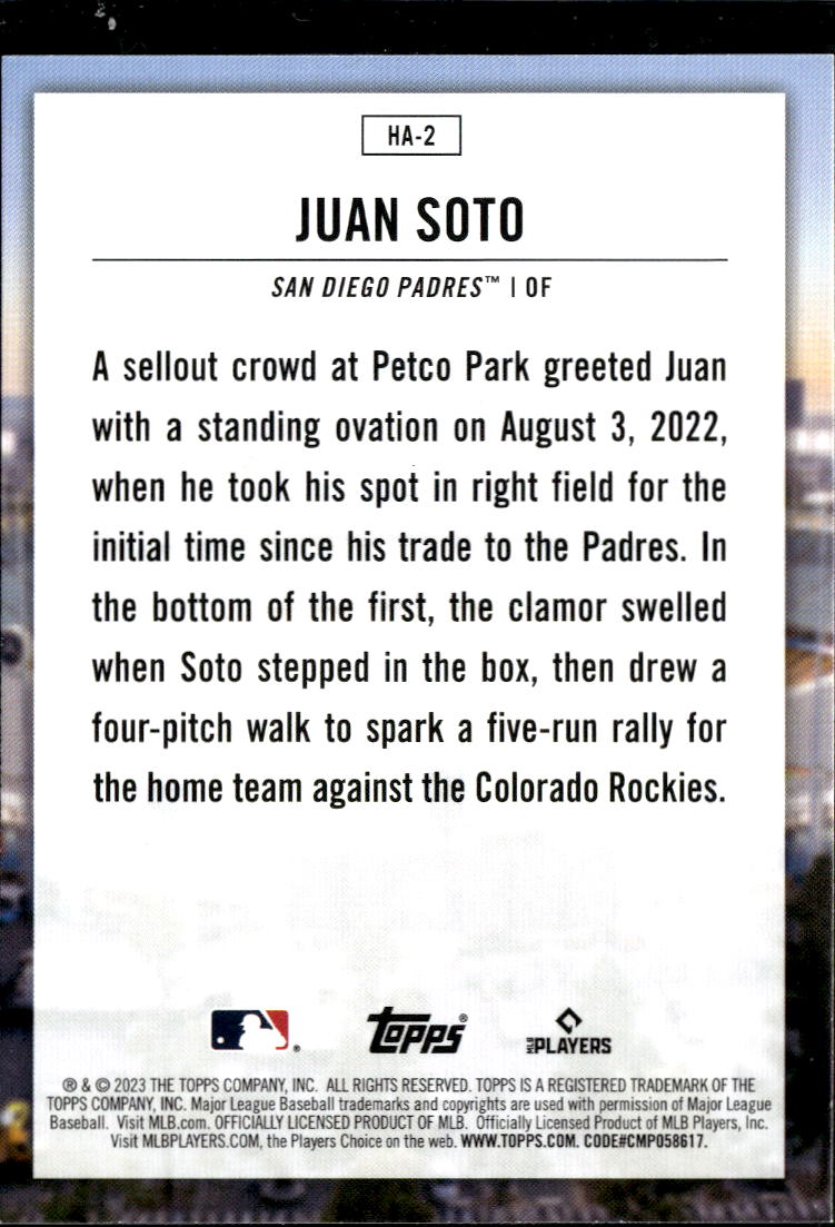 Juan Soto 2023 Topps Home Field Advantage SSP San Diego Padres