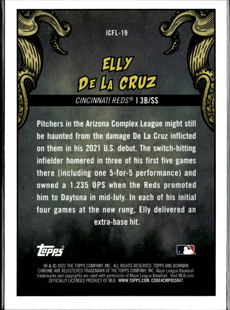 Elly De La Cruz 2022 Bowman Chrome It Came to the League Mega Box RC Reds