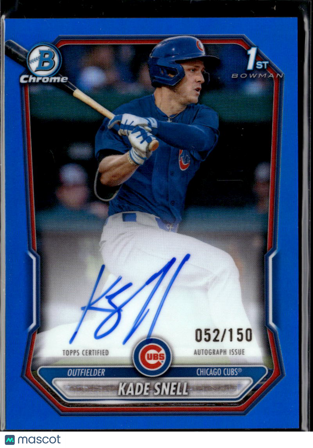Kade Snell 2026 Bowman Chrome 1st Auto Autograph RC 52/150 Chicago Cubs