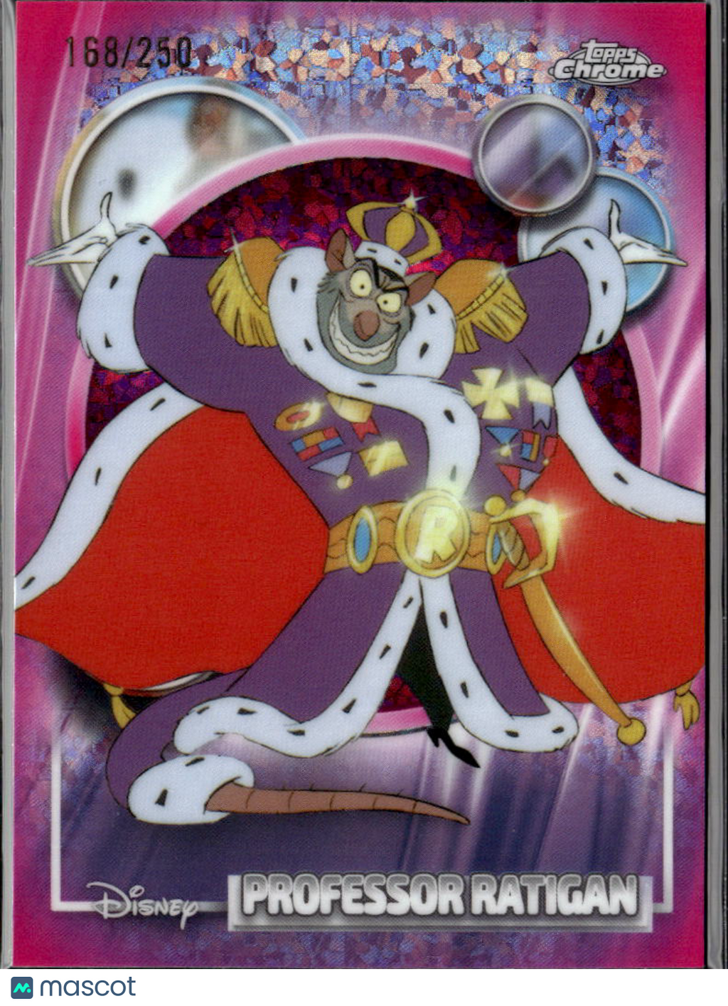 Professor Ratigan 2026 Topps Chrome Disney Pink Refractor 168/250 #41