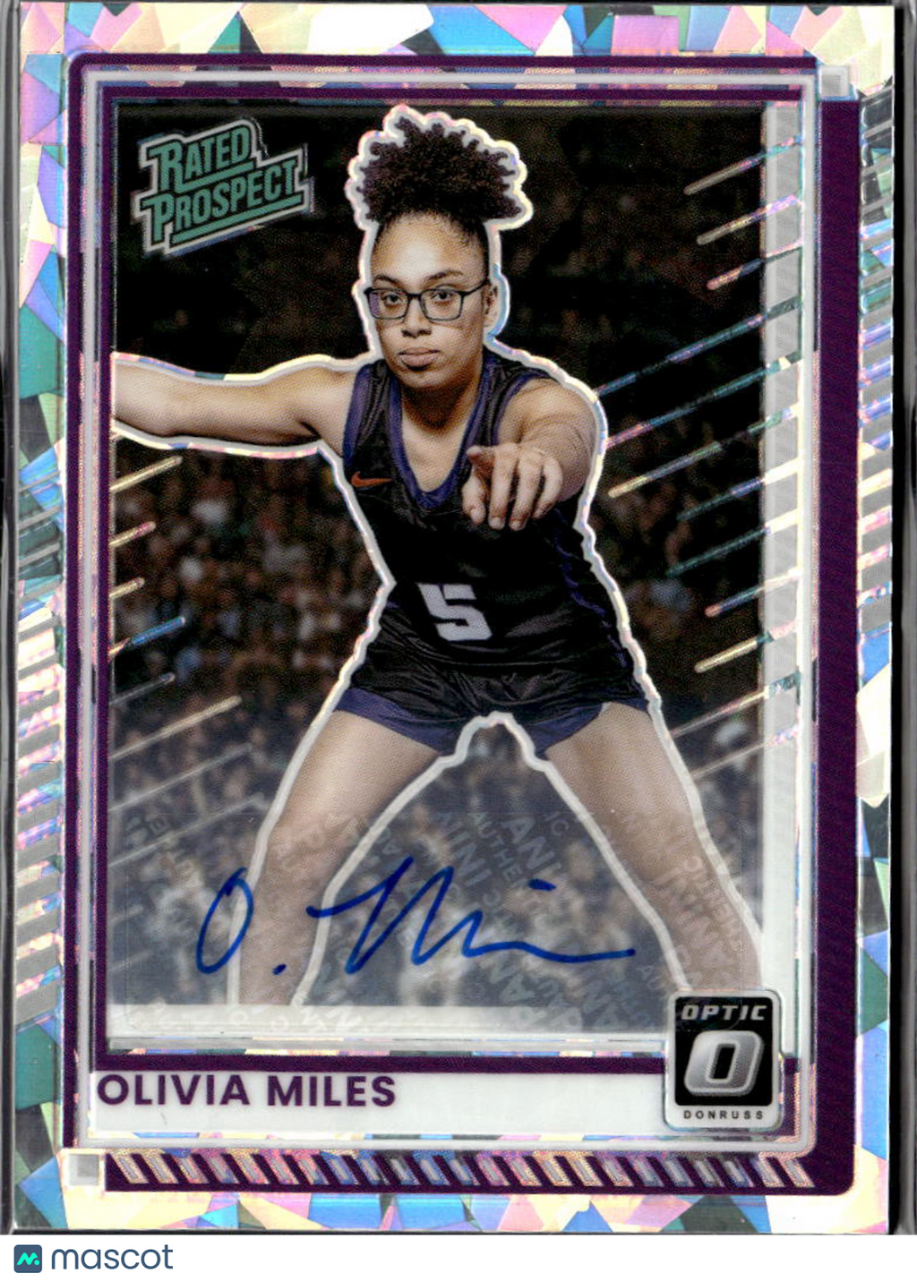 Olivia Miles 2025 Optic Rated Rookie Auto Autograph RC 1/25 Notre Dame Lynx