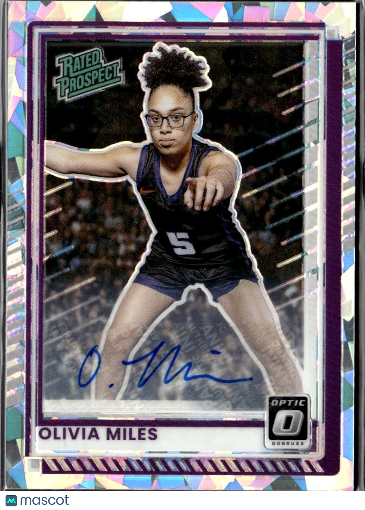 Olivia Miles 2025 Optic Rated Rookie Auto Autograph RC 1/25 Notre Dame Lynx