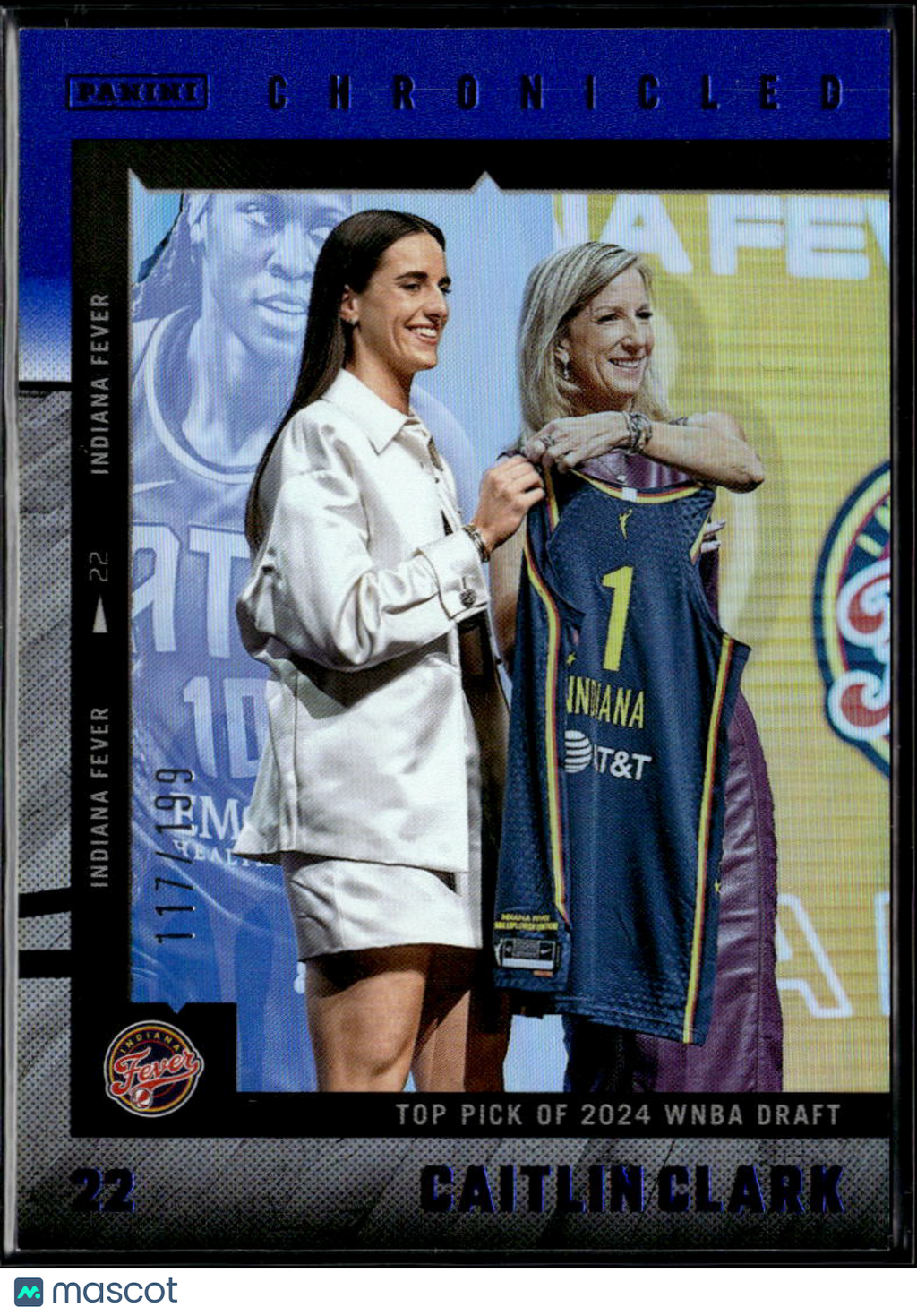 Caitlin Clark 2025 Panini Chronicles Blue 117/199 Indiana Fever