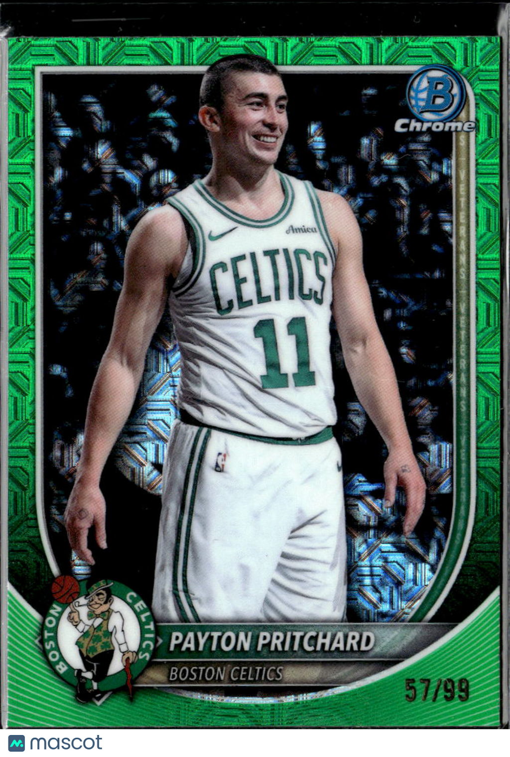 Payton Pritchard 2025 Bowman Chrome Green Mega Box Refractor 57/99 Celtics
