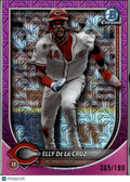 Elly De La Cruz 2025 Bowman Chrome Pink Mega Box Refractor /199 Cincinnati Reds