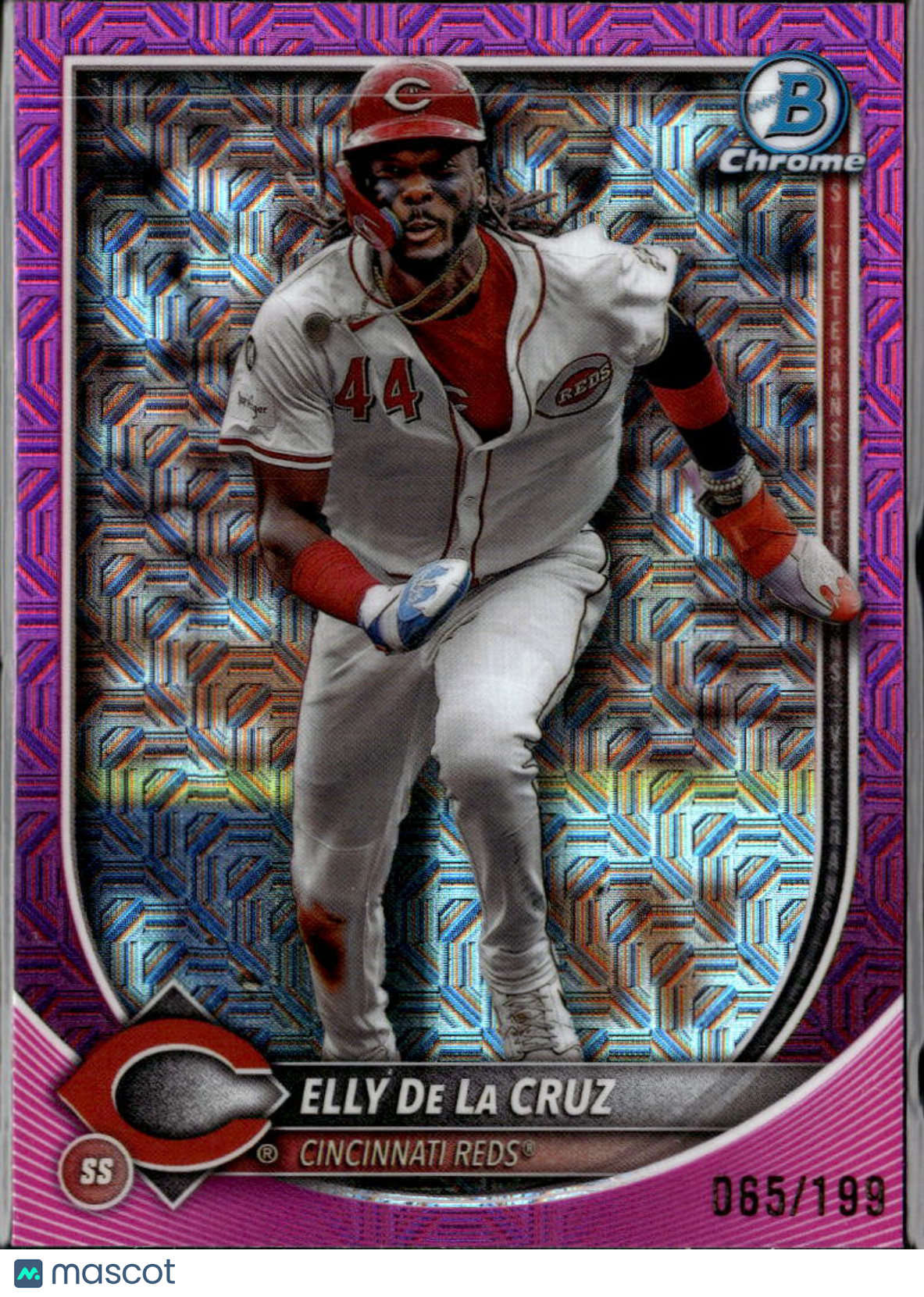Elly De La Cruz 2025 Bowman Chrome Pink Mega Box Refractor /199 Cincinnati Reds