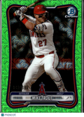 Mike Trout 2026 Bowman Chrome Lime Green Mega Box Refractor 142/399 Angels