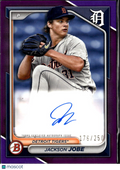 Jackson Jobe 2024 Bowman Auto Autograph Purple RC 176/250 Detroit Tigers
