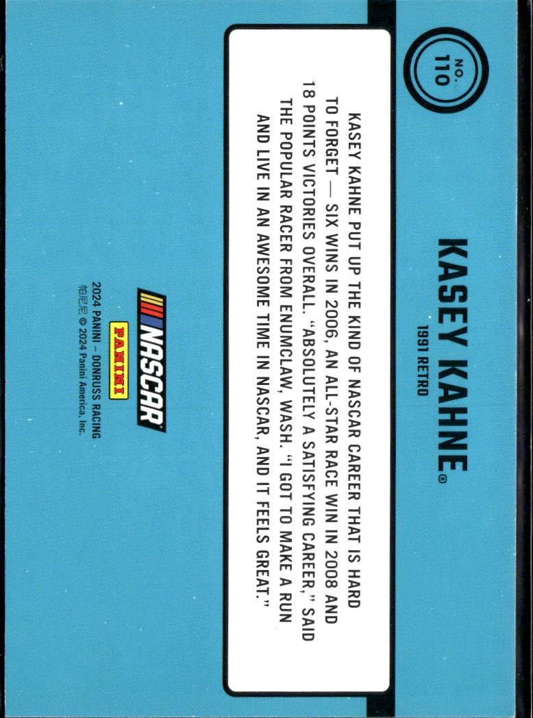Kasey Kahne 2024 Panini Donruss 91 Retro /9 Evernham Motorsports