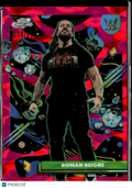 Roman Reigns 2026 Topps Chrome Cosmic WWE Pink Lava Refractor 36/299